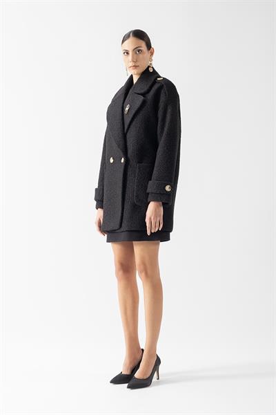 Renuccio Kruvaze Yandan Cepli Salaş Kaban SİYAH