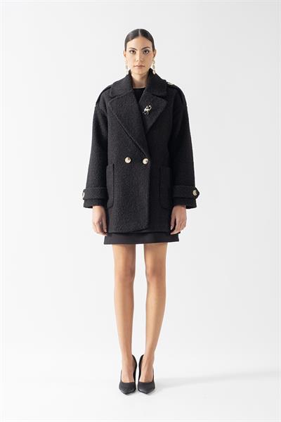 Renuccio Kruvaze Yandan Cepli Salaş Kaban SİYAH