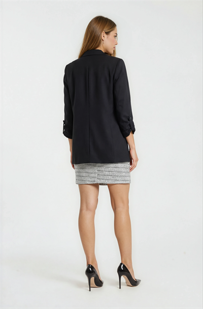 Rolston Cep Kapağı Biyeli Klasik Etek EKRU