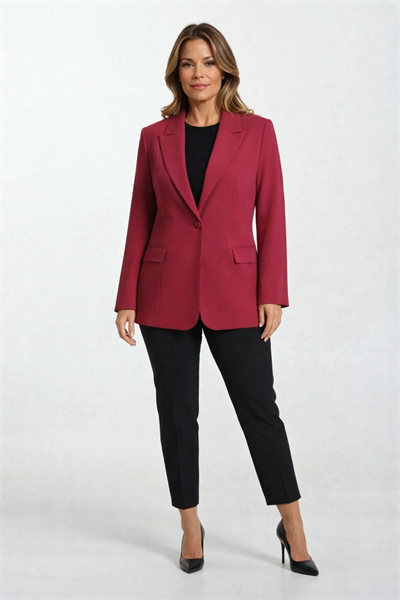 Sanfelice Klasik Yaka Tek Düğme Ceket BORDO