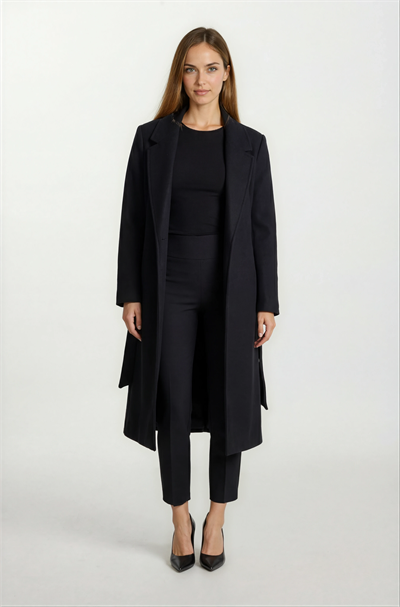 Savagovicı Kruvaze Kuşaklı Kaban SİYAH