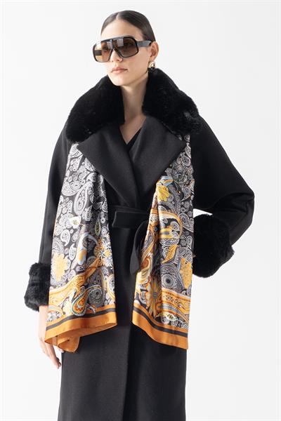 Soderbergh Desenli Şal SİYAH