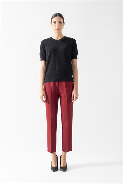 Tarantinoi Bisiklet Yaka Kısa Kol Triko SİYAH