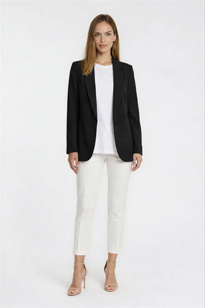 Tek Düğmeli Klasik Yaka Ceket SİYAH