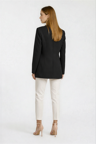 Tek Düğmeli Klasik Yaka Ceket SİYAH