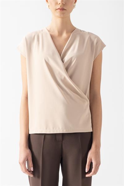 Torrance Kruvaze Kolsuz Bluz BEJ