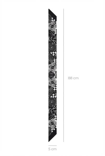 Twilly İnce Fular 88x5 cm ANTRASİT