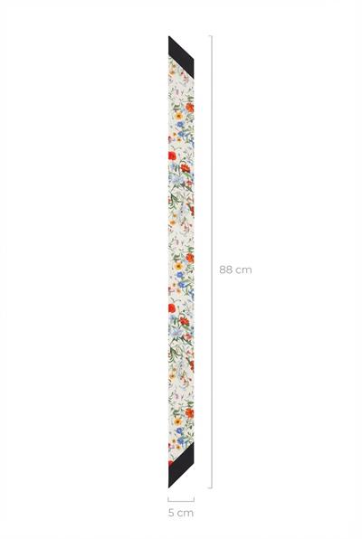 Twilly İnce Fular 88x5 cm EKRU