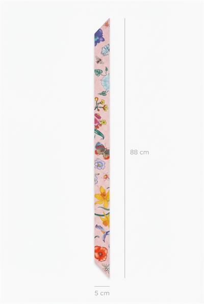 Twilly İnce Fular 88x5 cm PEMBE