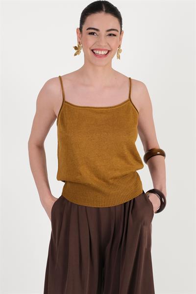 Ummerich U Yaka Askılı Triko HARDAL