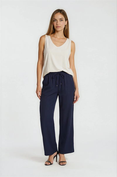 V Yaka Kolsuz Salaş Bluz BEJ