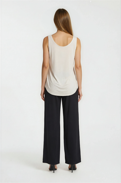 V Yaka Kolsuz Salaş Bluz BEJ