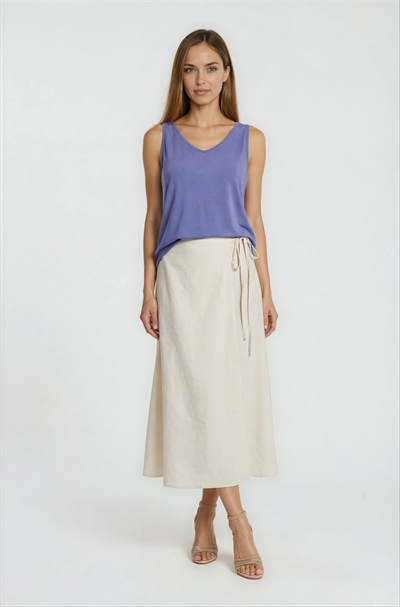 V Yaka Kolsuz Salaş Bluz İNDİGO