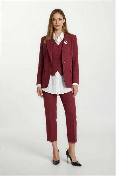 Valletta V Yaka Kulplu Flota Cep Yelek BORDO