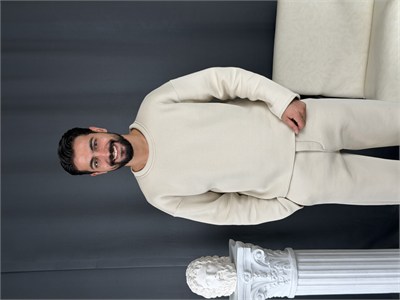 3 İplik Basic Oversize Sweatshirt Bej