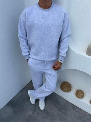 3 iplik Şardonlu Basic Takım Gri