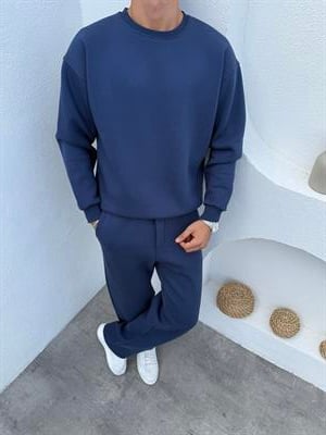 3 iplik Şardonlu Basic Takım Lacivert