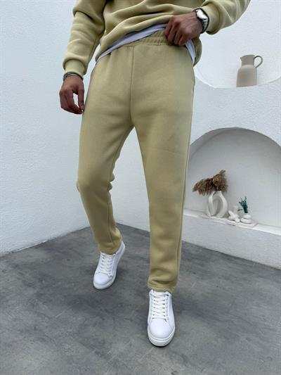 3 İplik Yarım Fermuar Takım Bej