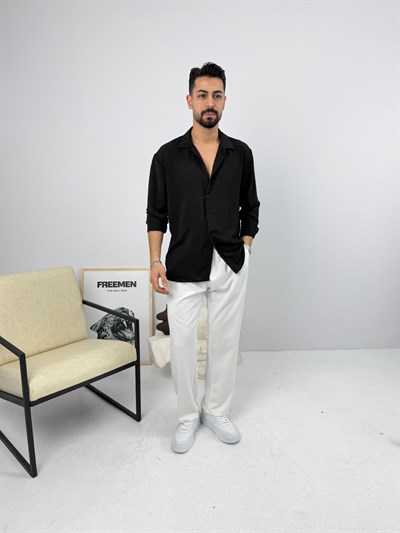 Airobin Oversize Gömlek Siyah