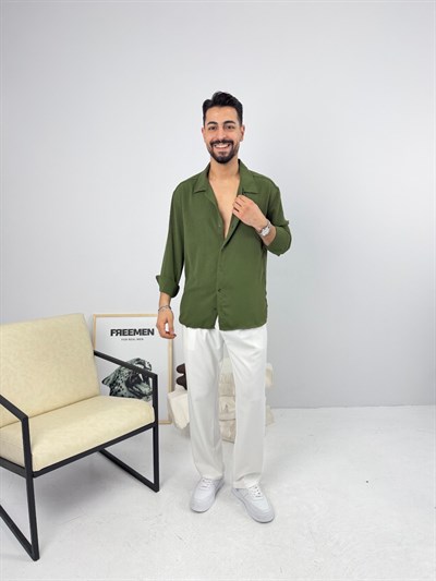 Airobin Oversize Gömlek Yeşil