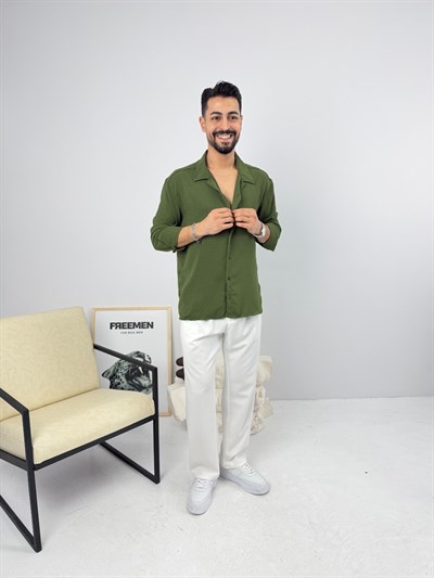 Airobin Oversize Gömlek Yeşil