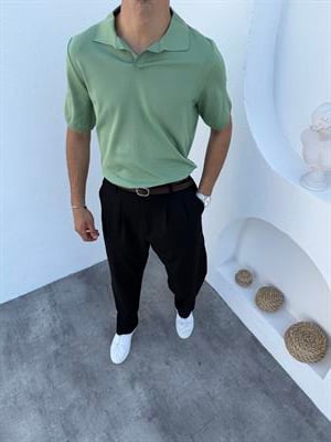 Basic Apaş Yaka Triko 