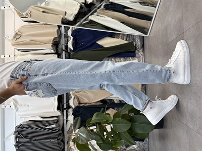 Boyfriend Kot Pantolon Buz Mavi