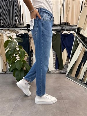 Boyfriend Kot Pantolon Koyu Mavi