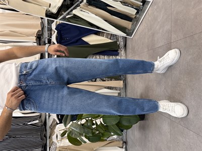 Boyfriend Kot Pantolon Koyu Mavi