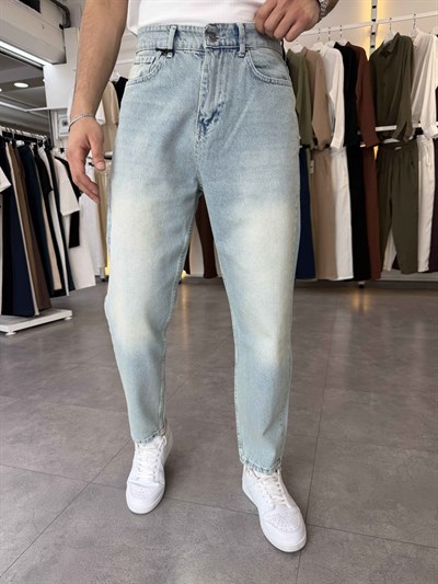 Boyfriend Kot Pantolon Tintli Mavi