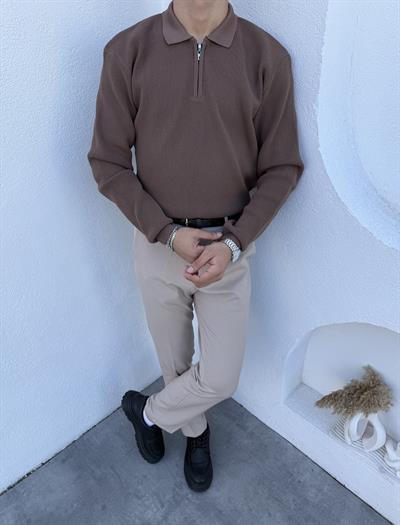 Çelik Örme Premium Kazak Kahve