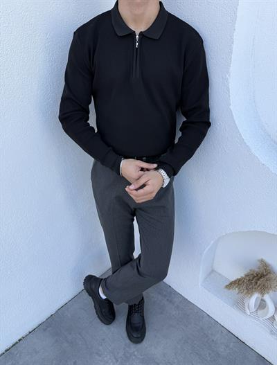 Çelik Örme Premium Kazak Siyah