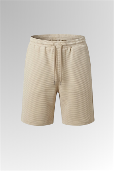 Çizgi Detaylı Şort Bej