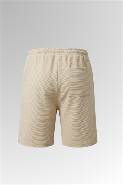Çizgi Detaylı Şort Bej