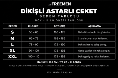 Dikişli Astarlı Ceket Lacivert