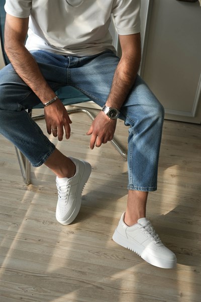 Dikişli Spor Ayakkabı Beyaz