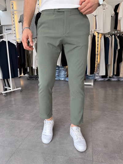 Dilli Regular Kumaş Pantolon Çağla Yeşili