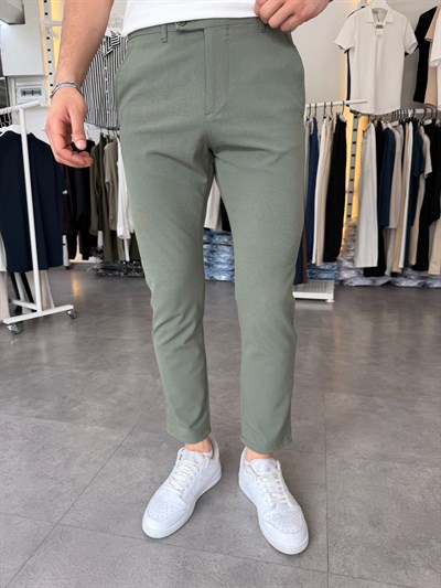 Dilli Regular Kumaş Pantolon Çağla Yeşili