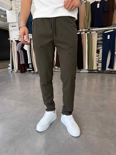 Duble Paça Jogger Pantolon Haki