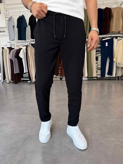 Duble Paça Jogger Pantolon Siyah