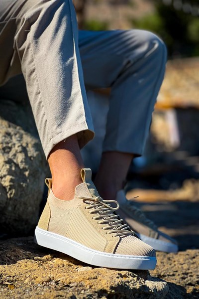 Esnek Triko Ayakkabı Bej