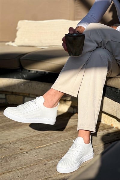 Esnek Triko Ayakkabı Beyaz