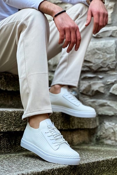 Esnek Triko Ayakkabı Beyaz