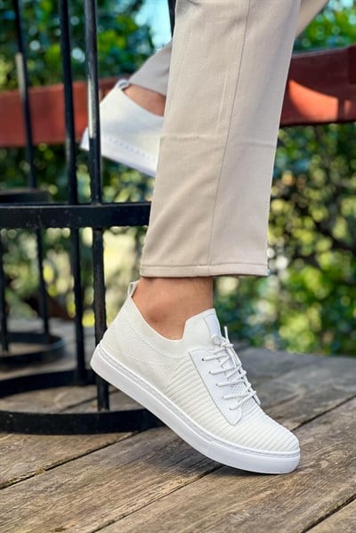 Esnek Triko Ayakkabı Beyaz