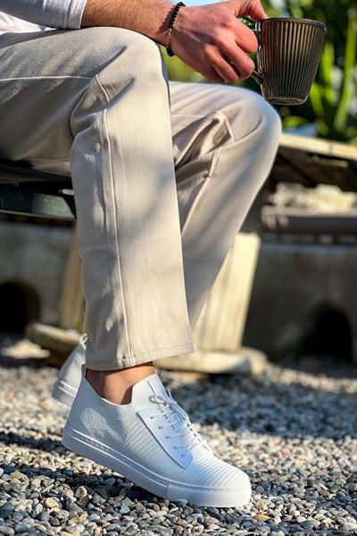 Esnek Triko Ayakkabı Beyaz