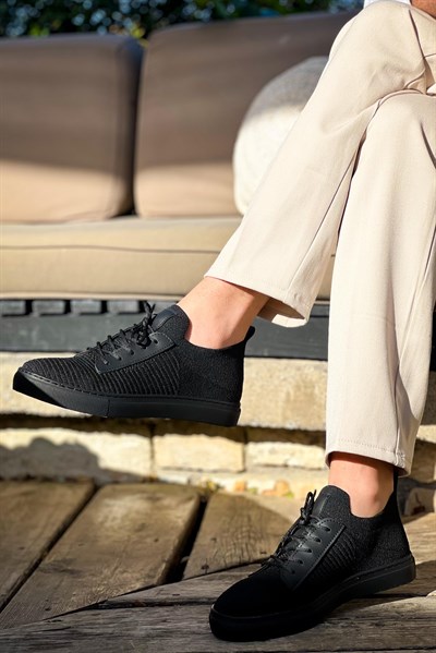 Esnek Triko Ayakkabı Siyah