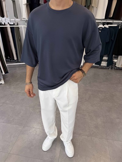Fakir Kol Oversize Oysh Tişört İndigo