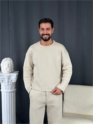 İplik Basic Oversize Takım Bej