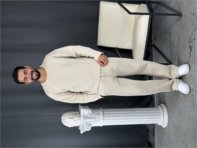 İplik Basic Oversize Takım Bej