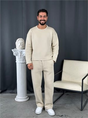 İplik Basic Oversize Takım Bej
